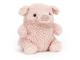 Peluche Flumpie Pig - L: 12 cm x l: 12 cm x h: 18 cm