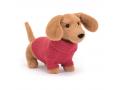 Peluche Sweater Sausage Dog Pink - L: 16 cm x l: 7 cm x h: 14 cm - Jellycat - S3SDPN