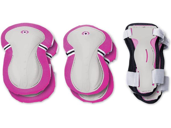 Set 3 protections junior xs pink