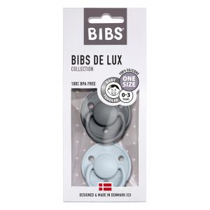 Pack x2 Bibs de lux silicone taille unique (iron/baby blue) - 0-36 mois - Bibs - 150212