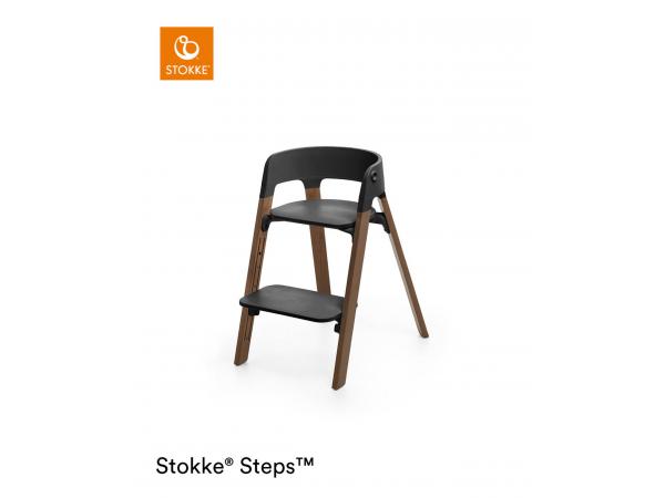 Chaise haute stokke® steps™ hêtre noir doré brun (black golden brown)