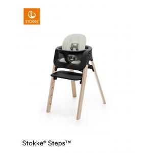 Chaise haute Stokke® Steps™ hêtre noir/naturel (Black Natural) - Stokke - 349708