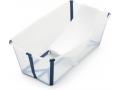 Ensemble baignoire Flexi Bath® transparent bleu et transat de bain nouveau -né (Transparent Blue) - Stokke - 531504