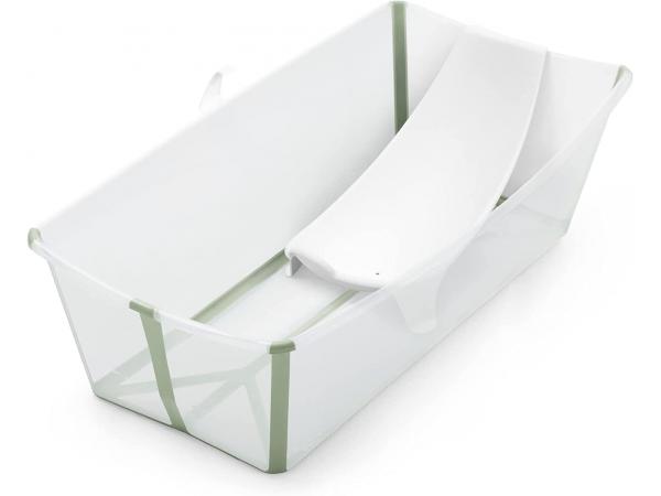 Ensemble baignoire flexi bath® blanc et transat de bain nouveau -né (white)