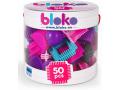 Tube 50 blocs Bloko de construction couleur rose - BLOKO - 503532