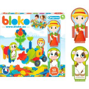 Boîte de 50 blocs Bloko et 2 personnages de la ferme - BLOKO - 1-503541-AJ