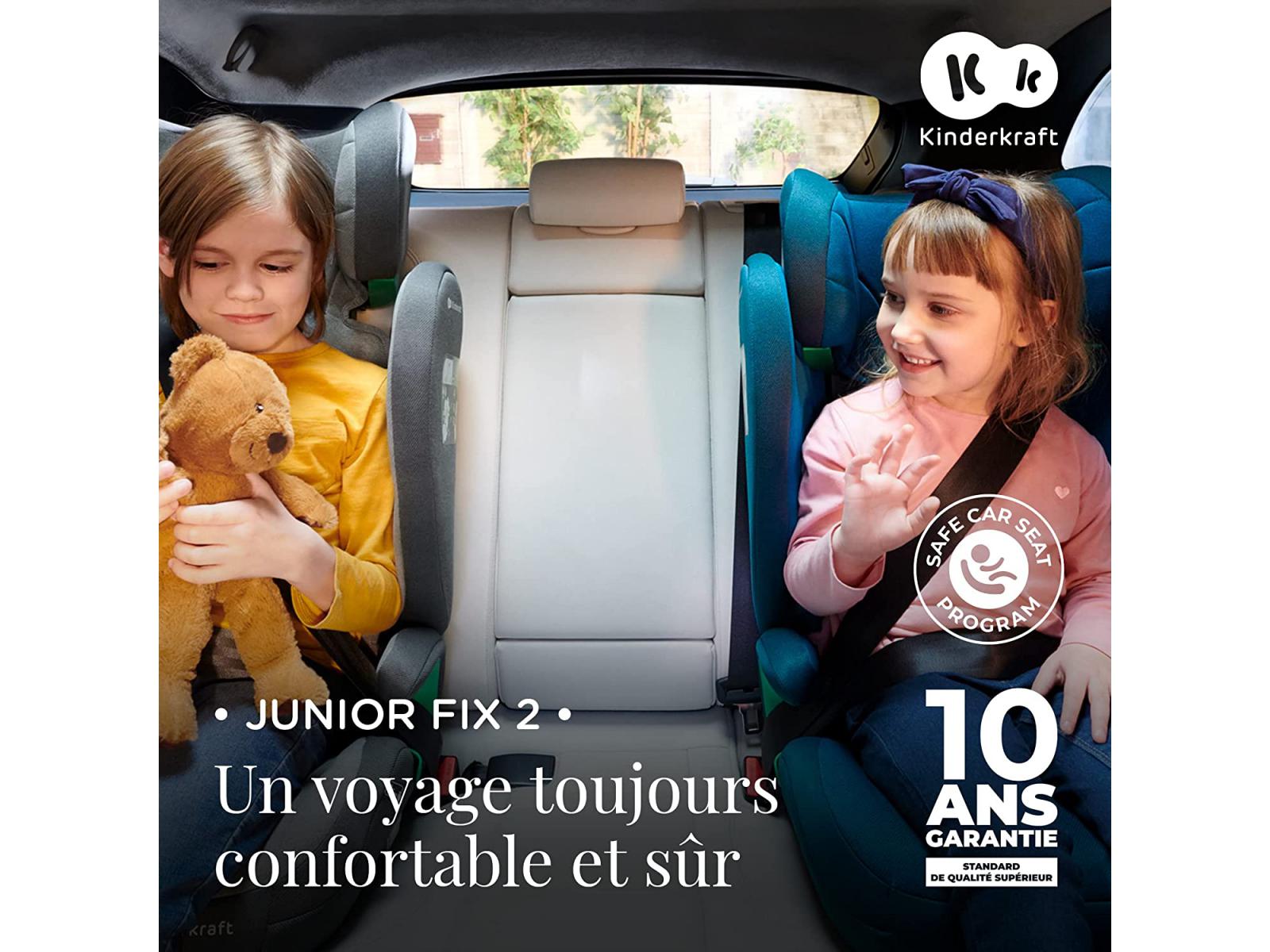 Siège auto Kinderkraft Safety Fix 2 i-Size, gris - kinderkraft.fr –