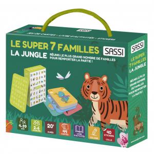 JEUX DE CARTES - LE SUPER 7 FAMILLES. LA JUNGLE - Sassi - 312807