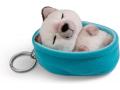 Porte-clés chat Siamois dormant dans son panier - 8 cm - Nici - 48838