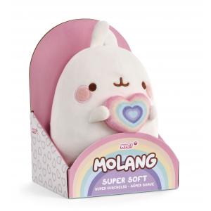 Molang 24cm w. rainbow heart in gift box - Nici - 48225