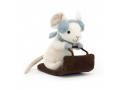 Peluche Merry Mouse Sleighing - H : 18 cm x L : 11 cm - Jellycat - MER3SLE