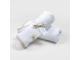 Set of 2 plastified towels terry old white