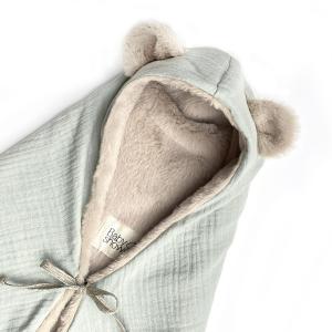 COUVERTURE POLAIRE TEDDY SAGE POWDER - Baby Shower - MTEDSAG