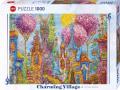 Puzzle 1000p Charming Village Pink Trees Heye - Heye - 30012
