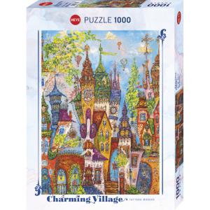 PUZZLE 1000 pièces CHARMING VILLAGE RED ARCHES HEYE - Heye - 30011