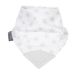 Bavoir-bandana avec embout de dentition mousseline étoiles - Cheeky Chompers - CC601