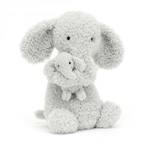Huddles Grey Elephant H : 10 cm x L : 14 cm x l :26 cm - Jellycat - HUD2EG