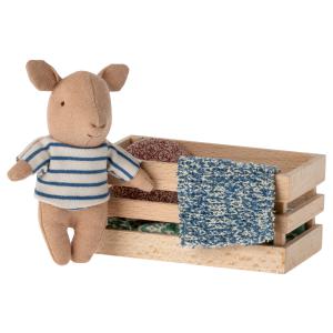Bébé cochon dans sa caissette - Garçon - Maileg - 16-3988-01