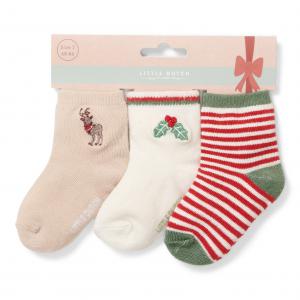 Set de 3 paires de chaussettes Noël - taille 1 - Little-dutch - CL43303122