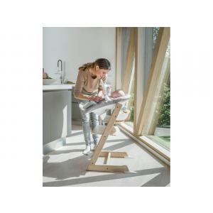 Chaise Tripp Trapp blanchi en bois de hêtre avec Newborn Set et babyset et tablette - Stokke - BU528