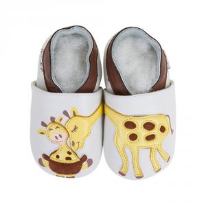 Chaussons en cuir à motifs Girafe 12-18 MOIS - T 21-22 - Lait et Miel - GIR02-12-18-MOIS