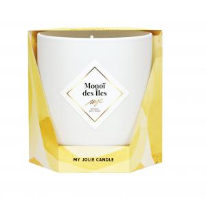 Bougie parfumée monoï des îles -or bracelet bille beige - My Jolie Candle - 323800