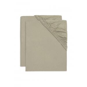 Drap-housse Jersey 40/50 x 80/90 cm Olive Green (2pack) - Jollein - 2511-501-67058