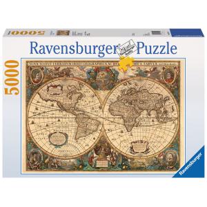 Puzzles adultes - Puzzle 5000 pièces - Mappemonde antique - Ravensburger - 17411