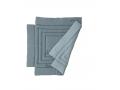 Tapis de parc carré ouatiné en gaze de coton bicolore Gris ardoise - Combelle - 213014