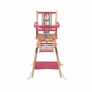 Chaise haute traditionnelle MARCEL transformable barreaux - Hybride Fuschia - Combelle - 131512