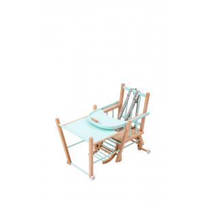 Chaise haute traditionnelle MARCEL transformable barreaux - Hybride Vert mint - Combelle - 131511