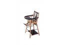 Chaise haute traditionnelle MARCEL transformable barreaux Hybride Noir - Combelle - 131510