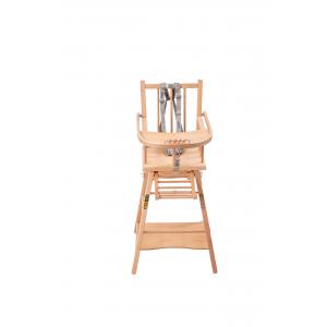 Chaise haute traditionnelle MARCEL transformable barreaux - Vernis Naturel - Combelle - 131501