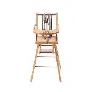 Chaise haute traditionnelle ANDRÉ fixe - Hybride Vieux Rose - Combelle - 131715