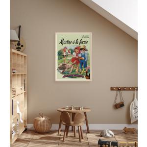 Martine à la ferme 30x40cm Impression d'art sur toile - Les jolies planches - 5001312