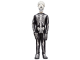 Costume de squelette phosphorescent, haut, pantalon et masque, taille US 3-4