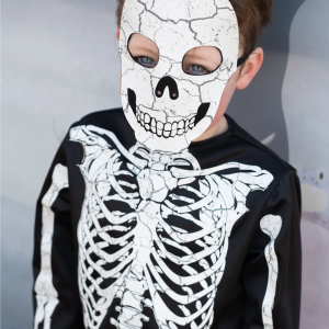 Costume de squelette phosphorescent, haut, pantalon et masque, taille US 5-6 - Great Pretenders - 65895
