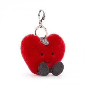Porte-clé peluche Amuseable Heart - L: 9 cm x H: 13 cm - Jellycat - AH4BC