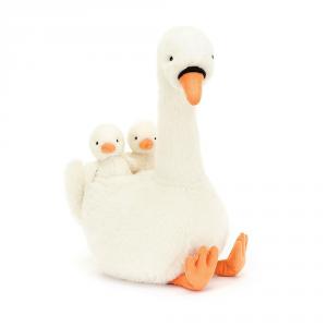 Peluche Featherful Swan - L: 14 cm x H: 39 cm - Jellycat - FEA2S