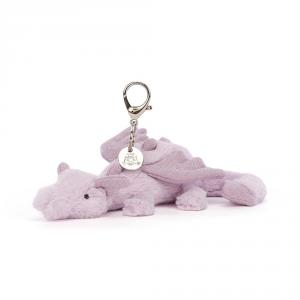 Porte-clé peluche Lavender Dragon - L: 22 cm x H: 12 cm - Jellycat - LAV4BC