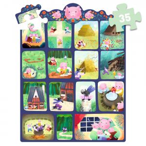 Puzzle Les Trois Petits Cochons - 35 pcs - Djeco - DJ07051