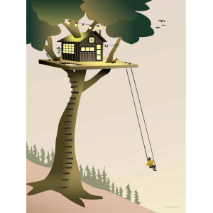 TREE HOUSE - poster - 30x40 cm - Vissevasse - F-2017-241-M