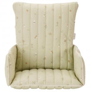 Coussin de chaise ouatiné vert clair, gomme 100% PU, finition mat - Promenade Bucolique vert clair - Combelle - 135218