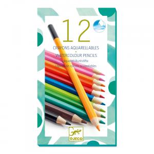 Les couleurs des grands - 12 crayons aquarellables - Djeco - DJ08824