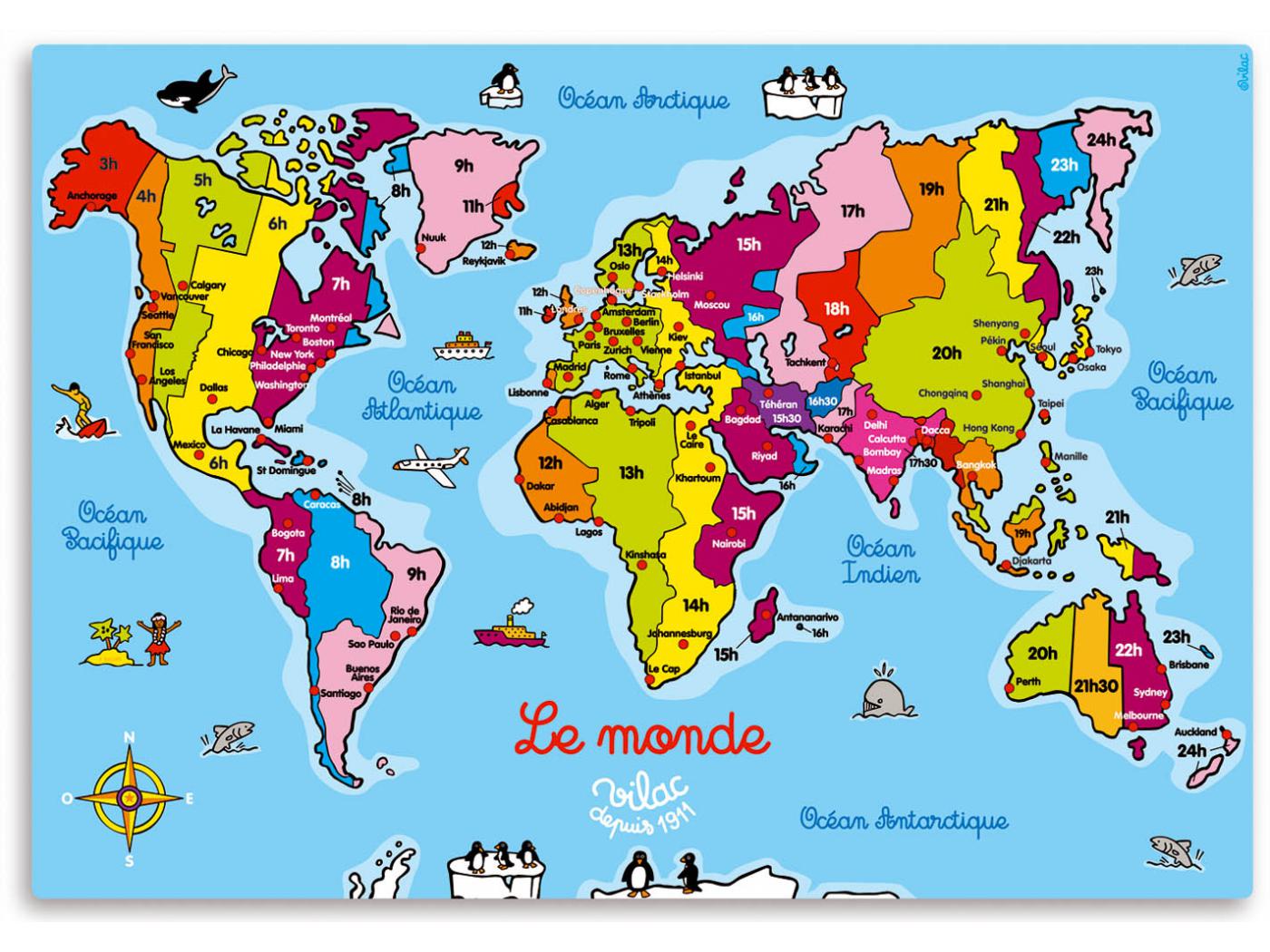 Carte Du Monde Avec Couleur | My blog