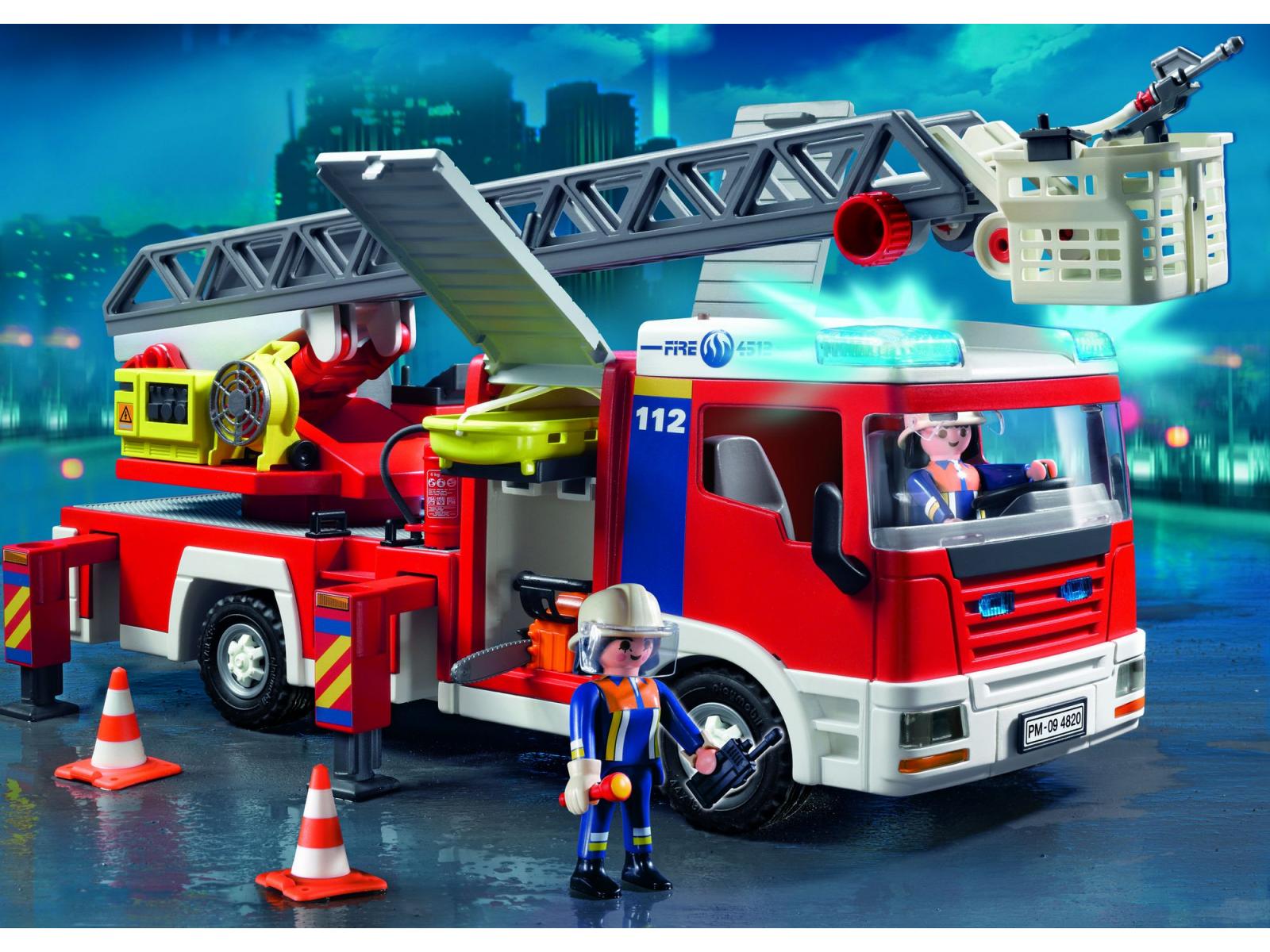 Playmobil Camion de pompiers grande échelle